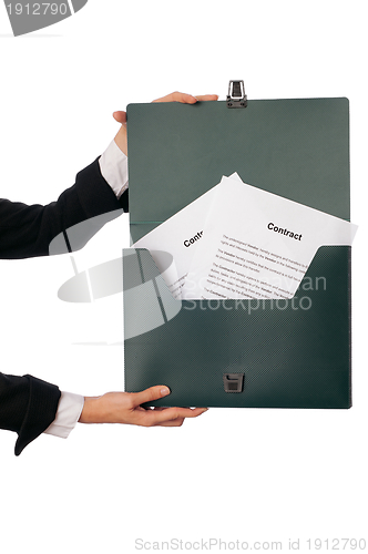 Image of Suitcase with contracts