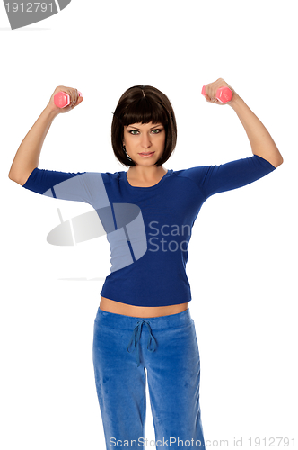 Image of exercises using dumbbells