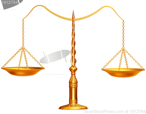 Image of golden weight scales