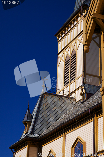 Image of Detail of wooden cathedral