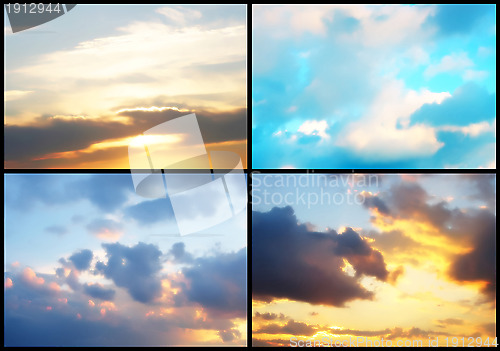 Image of Collage of sky background