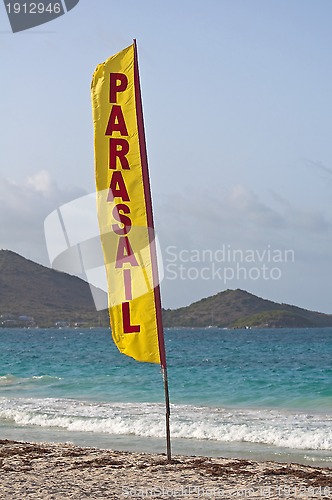 Image of Parasail beach flag.