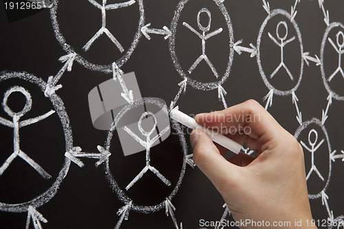 Image of Hand Social Network Blackboard