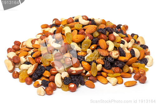 Image of Mixture of nuts and raisins