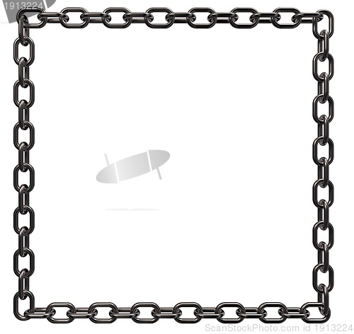 Image of metal chains frame