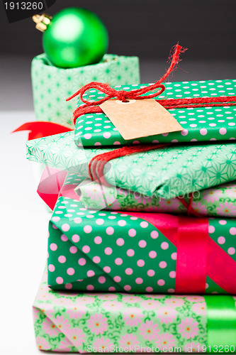 Image of Christmas gifts and decorations