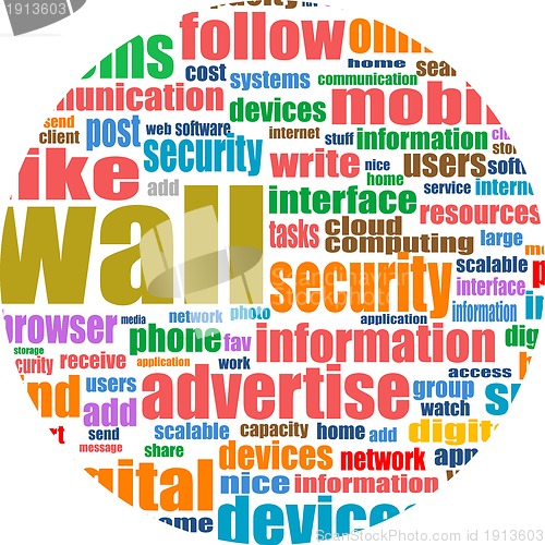 Image of Social media abstract background with networking words
