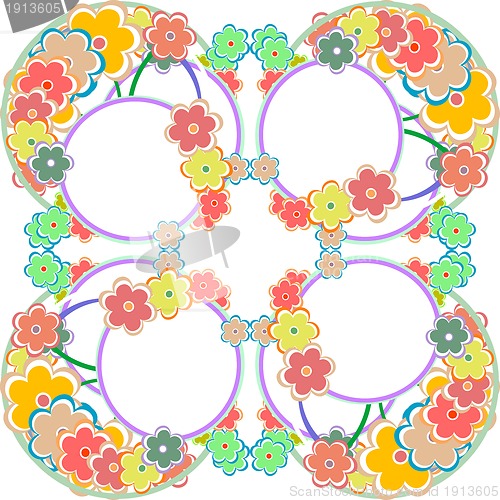 Image of Ornate floral seamless texture, endless pattern with flowers