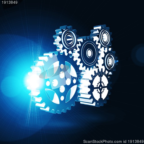 Image of The mechanism. Gear 3d.