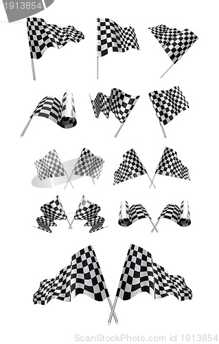 Image of Checkered Flags set