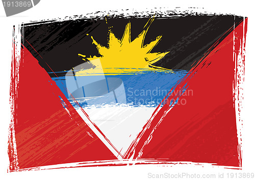 Image of Grunge Antigua and Barbuda flag