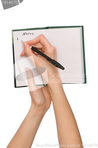 Image of writes notes