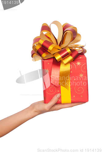 Image of gift with yellow bow