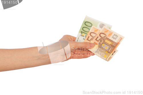 Image of money in the hand