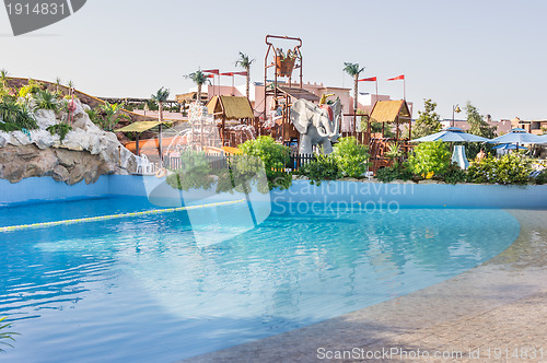 Image of swimming pool in a beautiful setting