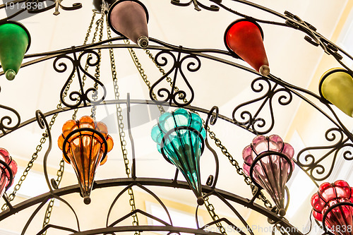 Image of Beautiful multi-colored chandelier