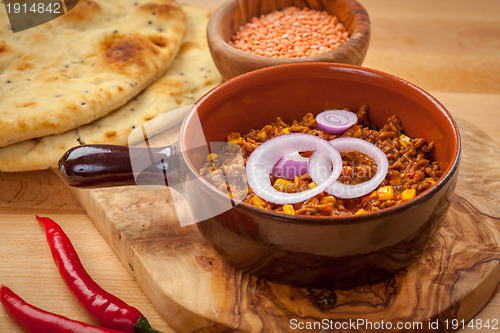 Image of Mexican chilli con Carne with red lentils