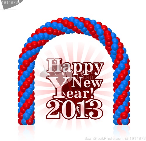Image of vector illustration of happy new year 2013