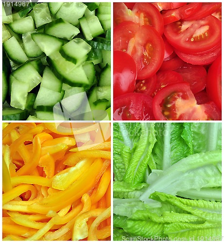 Image of collage of different vegetables