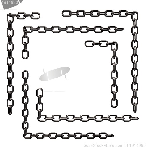 Image of metal chain frame borders