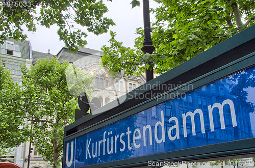 Image of Ubahn subway stop sign in Berlin
