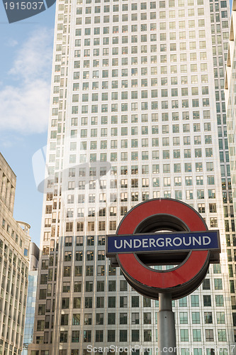 Image of LONDON – SEP 27: Close up of a traditional station sign for th