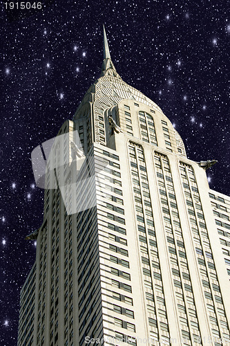 Image of New York City Manhattan with Stars in the Sky