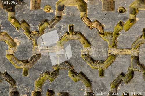 Image of Tire rubber protector tread old grunge background 