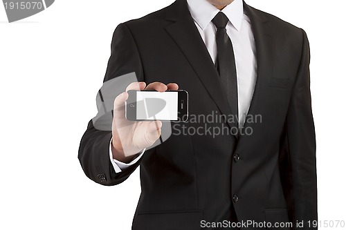 Image of Businessman with mobile phone