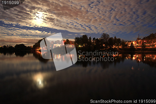 Image of Skien at night