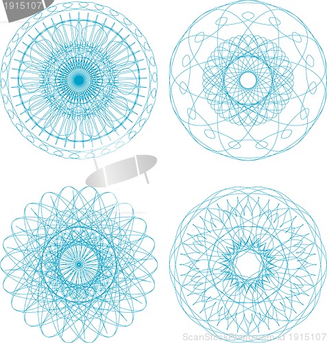 Image of Guilloche elements for certificate or diploma / currency design