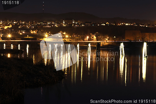 Image of Skien at night