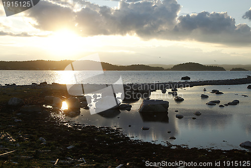 Image of Jomfruland the sunset.