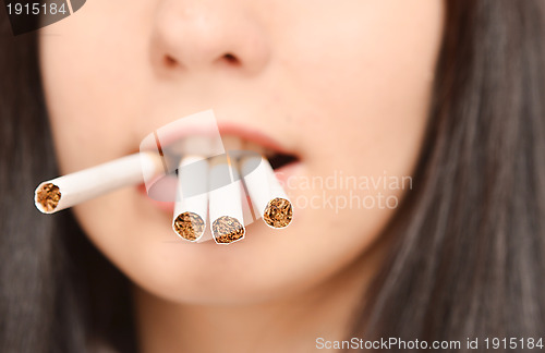 Image of woman with cigarettes