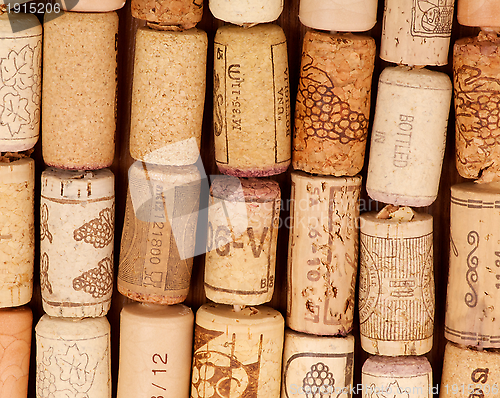 Image of Rows of Old Wine Corks