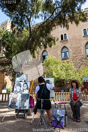 Image of Street Painter in Mallorca