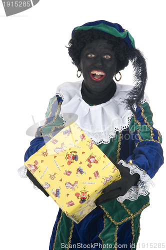 Image of Zwarte Piet with presents