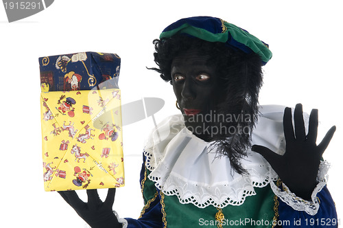 Image of Zwarte Piet with presents