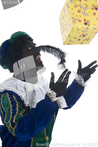 Image of Zwarte Piet with presents