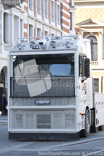 Image of Heavy police truck