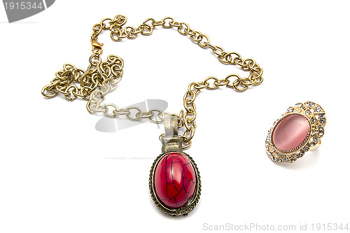 Image of Retro necklace and ring 