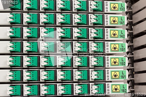 Image of fiber optic LC connectors