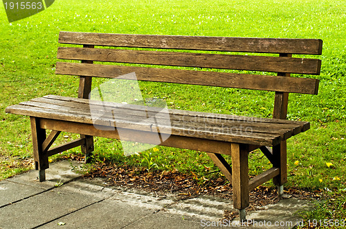 Image of park bench in a park