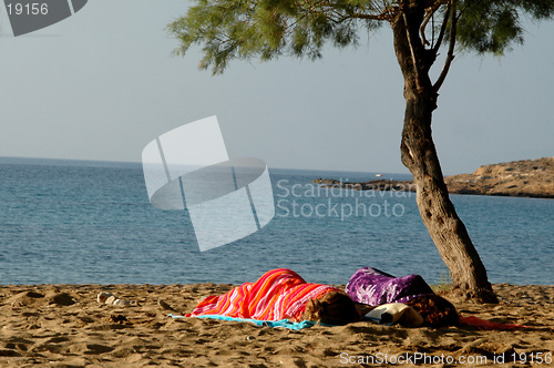 Image of SLEEPING ON THE BEACH