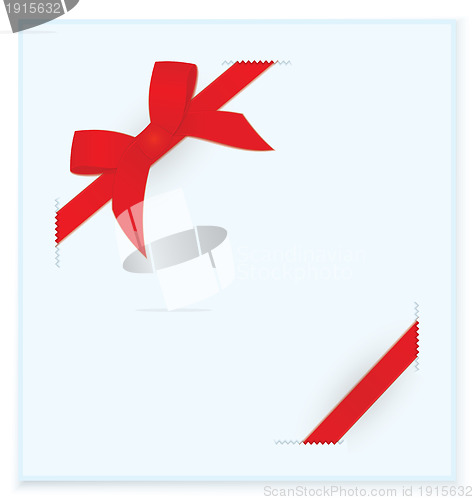 Image of Ribbon bow blue card raster