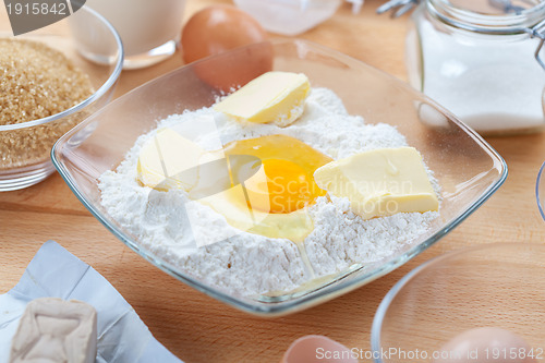 Image of Ingredients for making dough