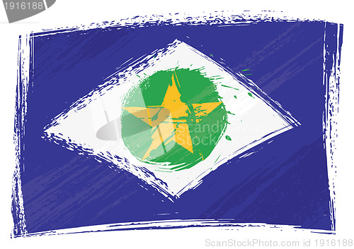 Image of Grunge Mato Grosso flag