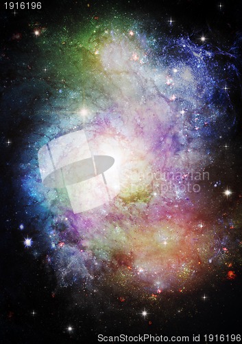 Image of galaxy in a free space