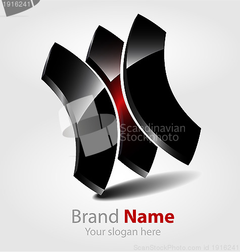 Image of Abstract glossy brand logo/logotype