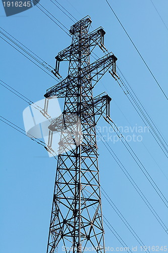 Image of solitary electricity pylon